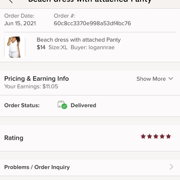 Beach dress with attached Panty - Picture 8 of 10